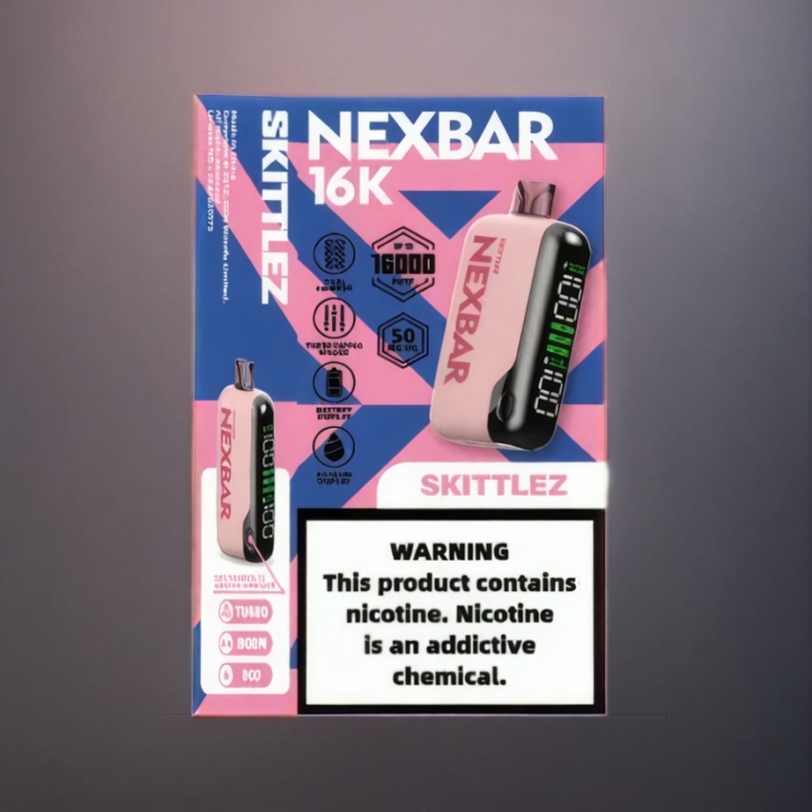 Wotofo nexBar 16000 Puffs Engångsvape Skittles Svensk Grossist med 20ml E-Liquid & Type-C