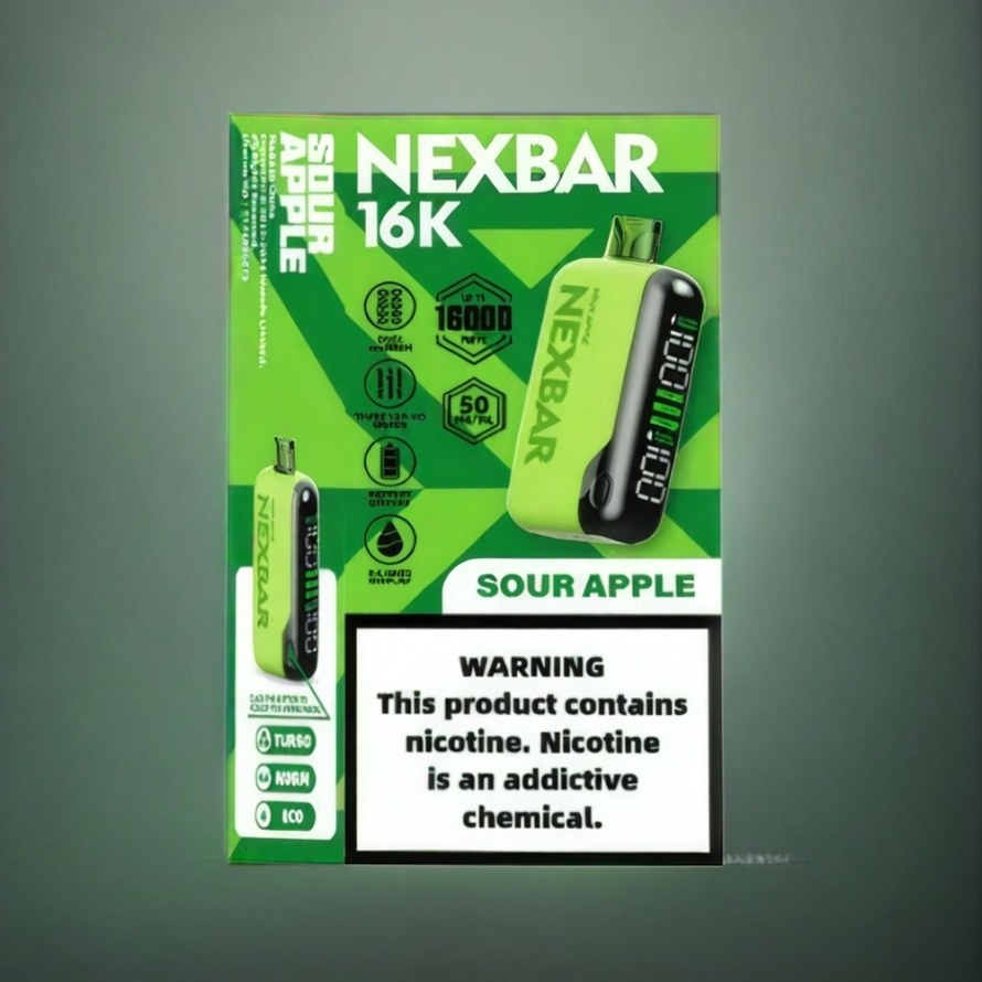 Wotofo nexBar 16000 Puffs Engångsvape Sur Äpple Svensk Grossist med 20ml & Typ-C
