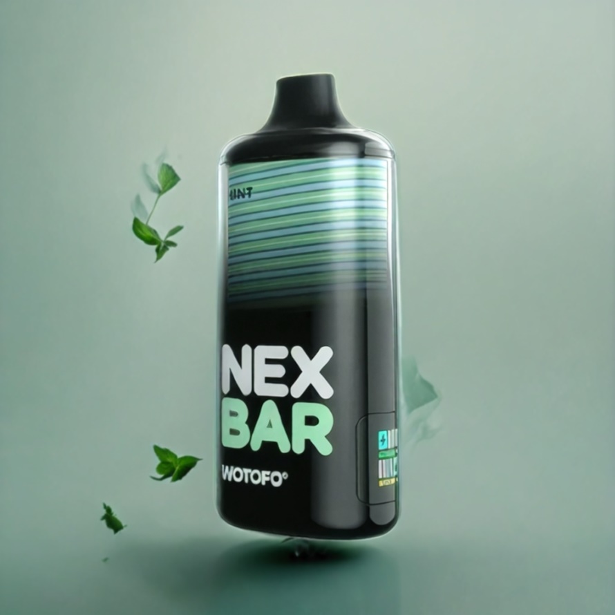 Wotofo nexBar 18000 Puffs Engångs Vape Mynta Svensk Grossist 21ml Dual nexMESH 750mAh Type-C