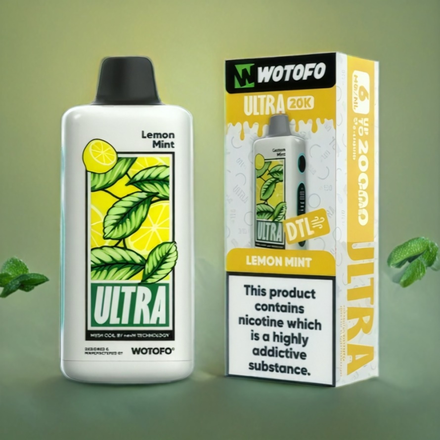 Wotofo Ultra 20000 DTL Engångsvape Citronmynta 22ml 1000mAh svensk grossist